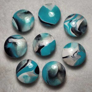 Hand Crafted Decorative Painted Knobs Wooden Cabinet Kitchen Furniture Resin Art